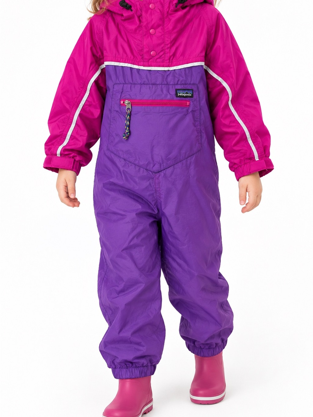 Vintage Patagonia H2No 2T Rain Suit One Piece Magenta Purple Nylon